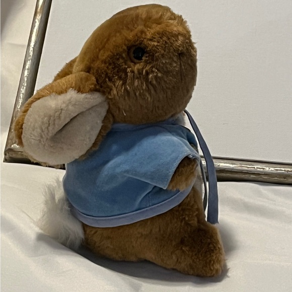 Vintage Eden Peter Rabbit  7”  Bunny Plush Toy Brown Fur Stuffed Animal Easter - Picture 3 of 8